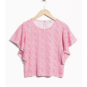 & other stories ruffle sleeve blouse